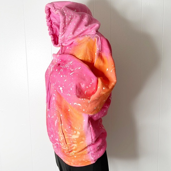 NU VINTAGE Tie-dye Smiley Hoodie. Beautiful, heavy and thick. Made in the USA - Picture 5 of 13